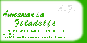 annamaria filadelfi business card